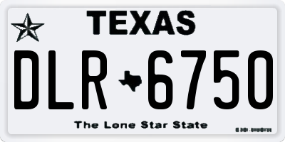 TX license plate DLR6750