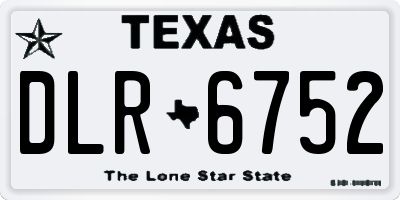 TX license plate DLR6752