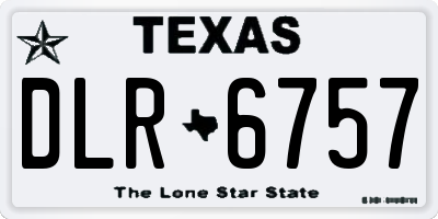 TX license plate DLR6757