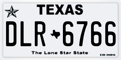 TX license plate DLR6766