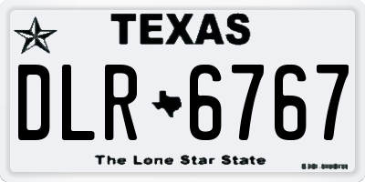 TX license plate DLR6767