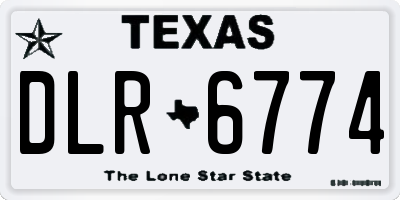TX license plate DLR6774