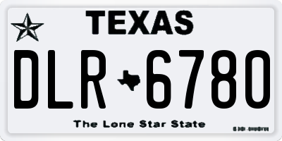 TX license plate DLR6780