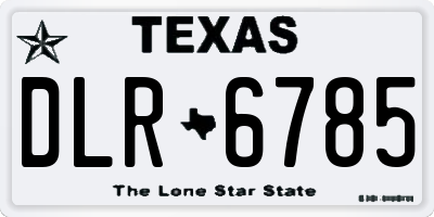 TX license plate DLR6785