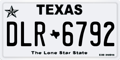 TX license plate DLR6792
