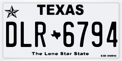 TX license plate DLR6794