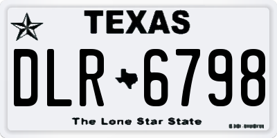 TX license plate DLR6798