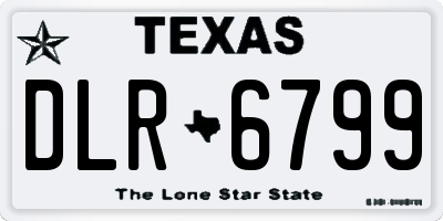 TX license plate DLR6799