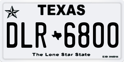 TX license plate DLR6800