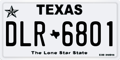 TX license plate DLR6801