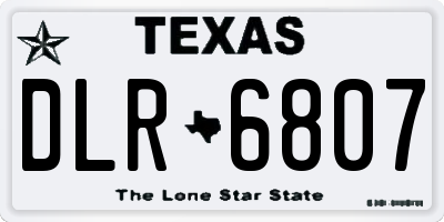 TX license plate DLR6807