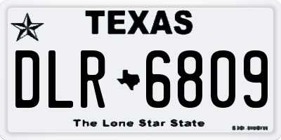 TX license plate DLR6809