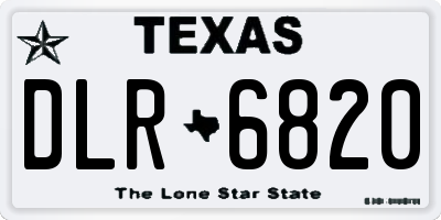 TX license plate DLR6820