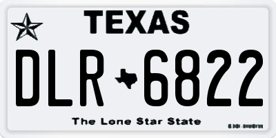 TX license plate DLR6822