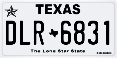 TX license plate DLR6831