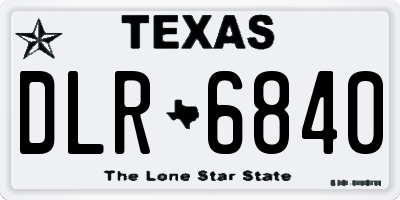 TX license plate DLR6840