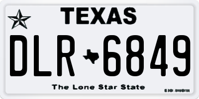 TX license plate DLR6849