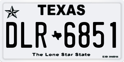 TX license plate DLR6851
