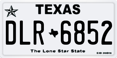 TX license plate DLR6852