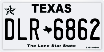 TX license plate DLR6862