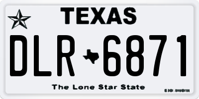 TX license plate DLR6871