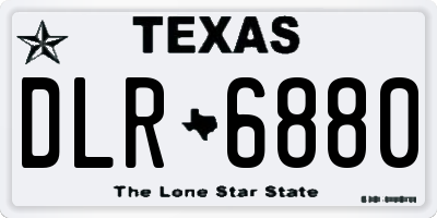 TX license plate DLR6880