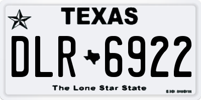 TX license plate DLR6922