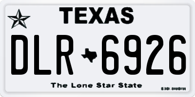 TX license plate DLR6926