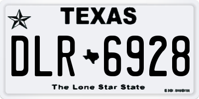 TX license plate DLR6928