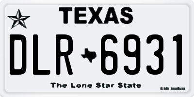 TX license plate DLR6931