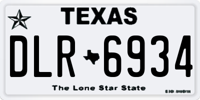 TX license plate DLR6934