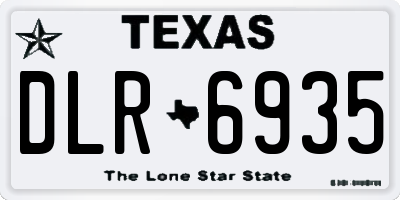 TX license plate DLR6935