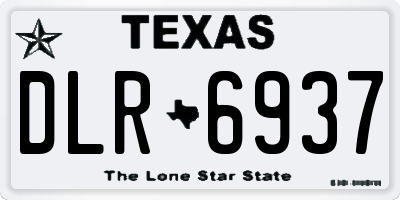 TX license plate DLR6937
