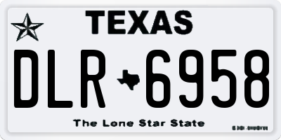 TX license plate DLR6958