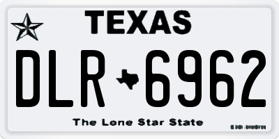 TX license plate DLR6962