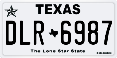 TX license plate DLR6987