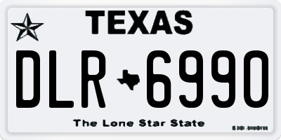 TX license plate DLR6990
