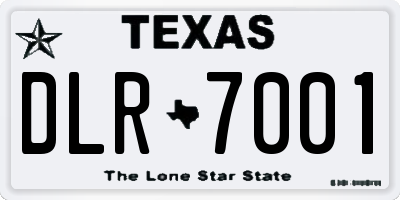 TX license plate DLR7001