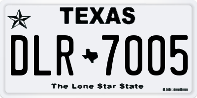 TX license plate DLR7005