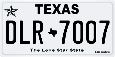 TX license plate DLR7007