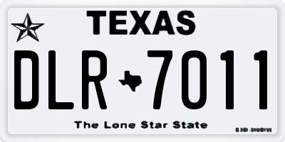 TX license plate DLR7011