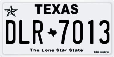 TX license plate DLR7013