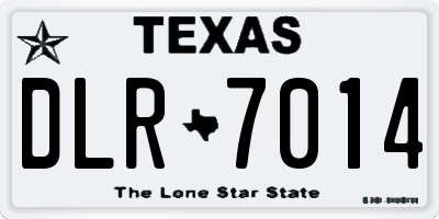 TX license plate DLR7014