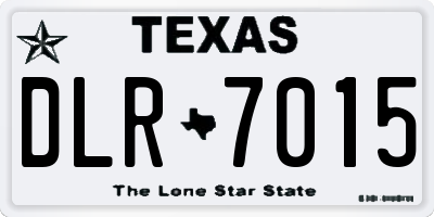 TX license plate DLR7015