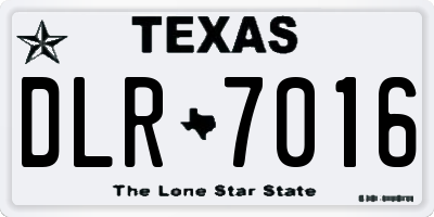 TX license plate DLR7016