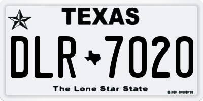 TX license plate DLR7020