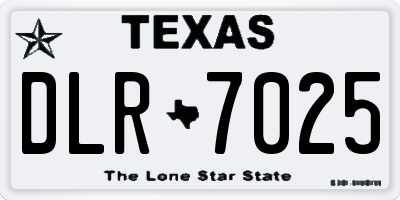 TX license plate DLR7025