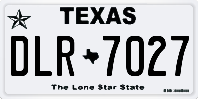 TX license plate DLR7027