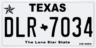 TX license plate DLR7034