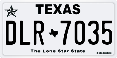 TX license plate DLR7035
